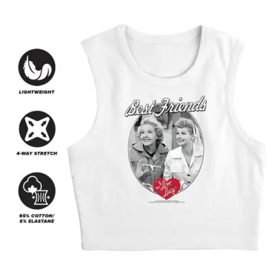 Women's Lucy Best Friends Sleeveless Crop Top Tank image {2}