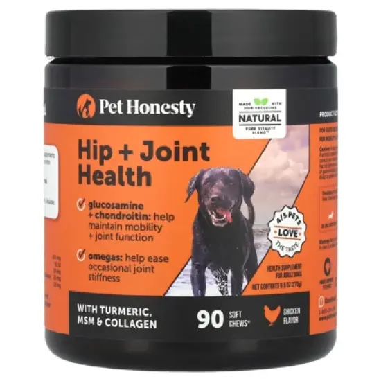 Pet Honesty Hip & Joint Health - Dog Joint Supplement Support for Dogs | Glucosamine Chondroitin, MSM, Turmeric - Glucosamine for Dogs Soft Chews - image {3}