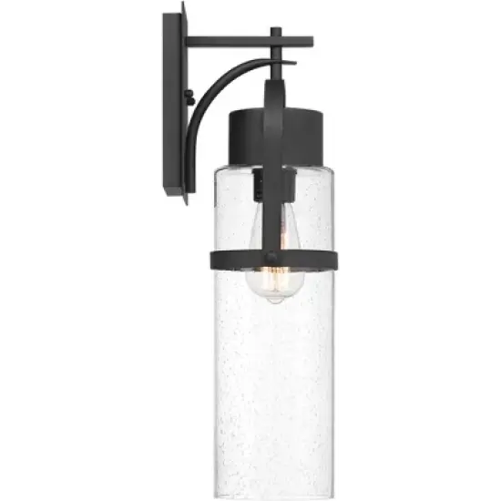 Possini Euro Design Caramela 20" High Modern Outdoor Wall Light Fixture Mount Porch House Exterior Outside Weatherproof Black Metal Clear Glass Shade image {7}