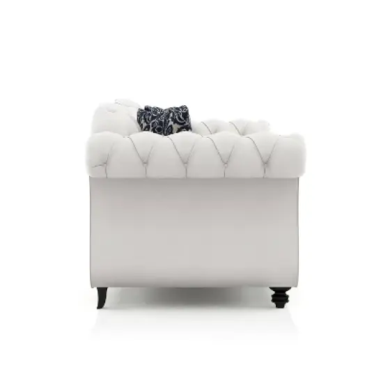 Brushwood Button Tufted Sofa - HOMES: Inside + Out image {4}