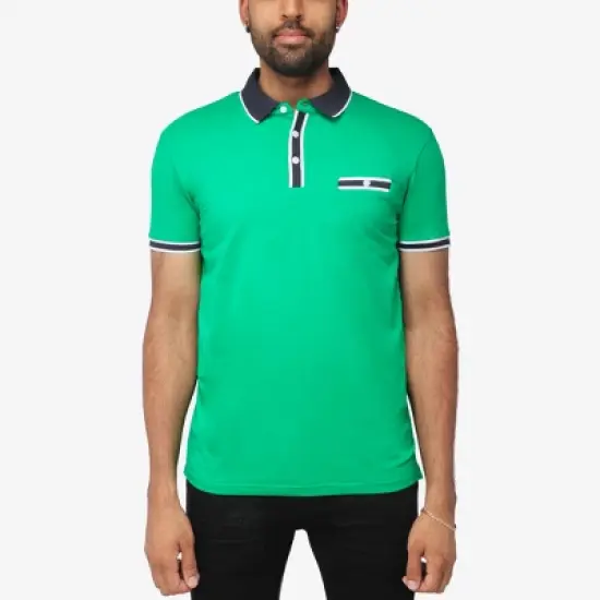 X RAY Men's Basic Short Sleeve Polo Shirt image {2}