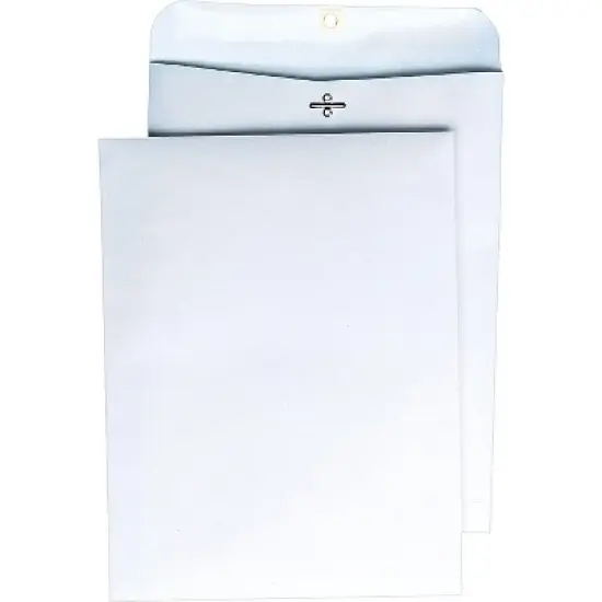 Quality Park Clasp Envelope 9 x 12 28lb White 100/Box 38390 image {2}