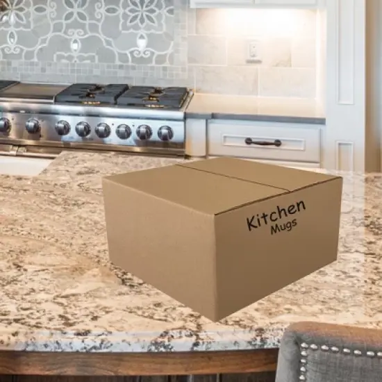 UOFFICE Bundle of 25 Flat Corrugated Boxes 12" x 12" x 6" Shipping Boxes. image {6}