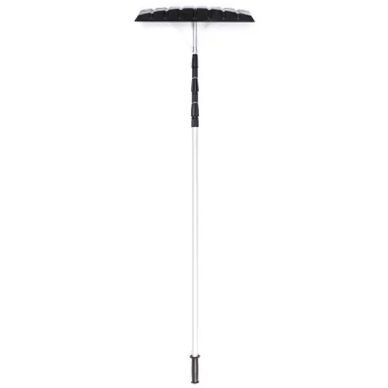 Gardenised  Aluminum Snow & Leaf Removal Tool & Pusher Scraper with 24&rdquo; Oversized Rolling Blade, Lightweight 5-21&rsquo; Telescoping Extendable TPE Handle image {8}