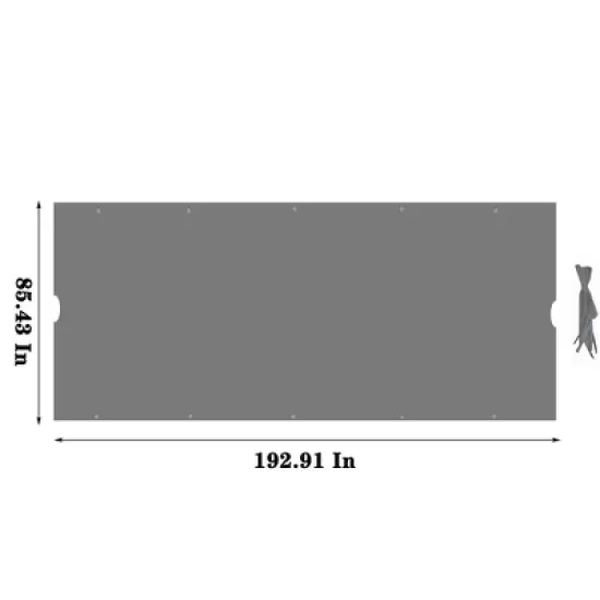 Gulches Universal Canopy Cover Replacement for 12x9 Ft Curved Outdoor Pergola Structure - Grey, Durable and Weather-Resistant Design image {3}