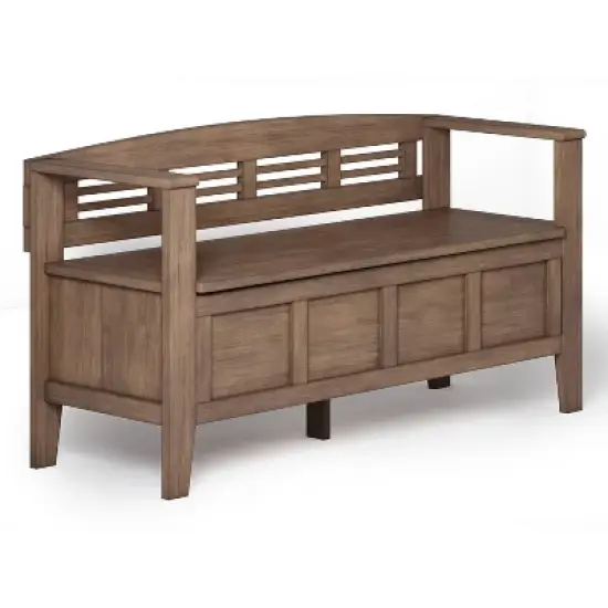 48" Chandler Solid Wood Entryway Storage Bench - Wyndenhall image {14}