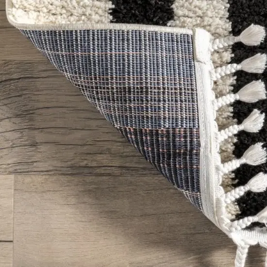 nuLOOM Stefanie Abstract Shapes Tassel Area Rug image {6}