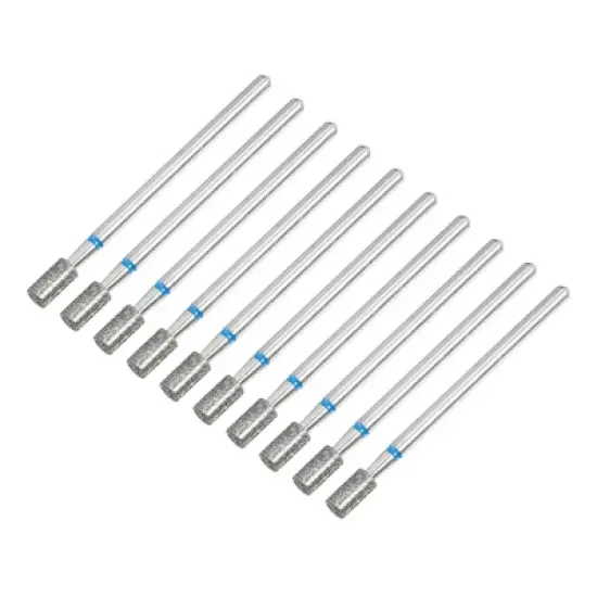 Unique Bargains Emery Nail Drill Bits Set for Acrylic Nails 3/32 Inch Nail Art Tools 44.4mm Length Blue 10Pcs image {4}