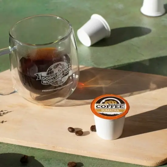 Fresh Roasted Coffee - 48 CT Sumatra Mandheling Medium Roast Single Serve Pods image {3}