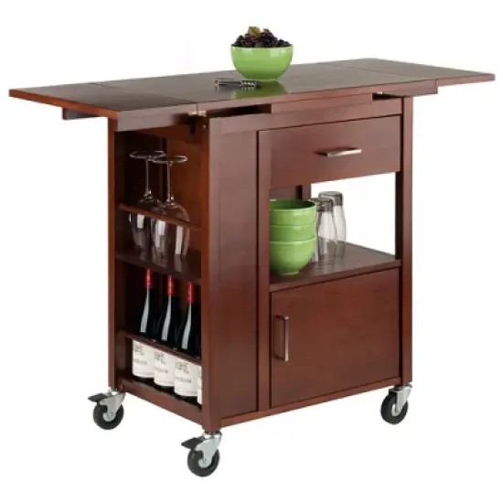 Gregory Kitchen Cart Walnut - Winsome image {7}