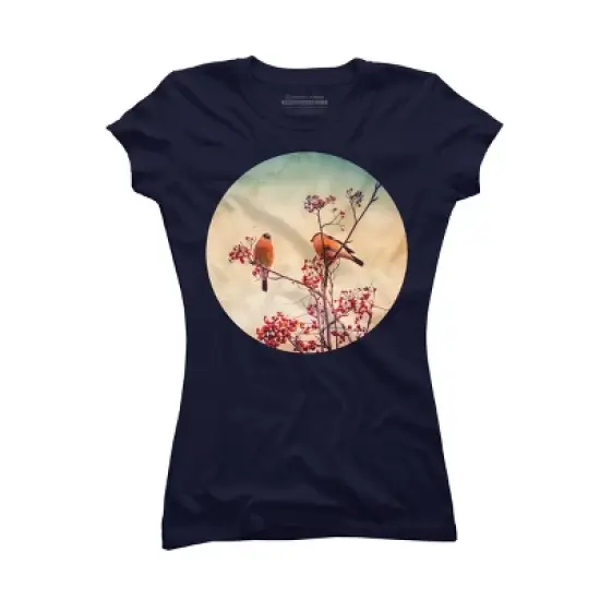 Junior's Design By Humans Bullfinch eat rowan By AnnArtshock T-Shirt image {5}