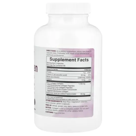 Micro Ingredients Multi-Collagen Complex, For Women, 240 capsules image {1}