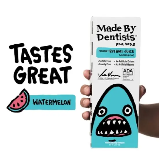 Made by Dentists Kids' Shark Fluoride Anticavity Toothpaste - Watermelon - 4.2oz image {3}