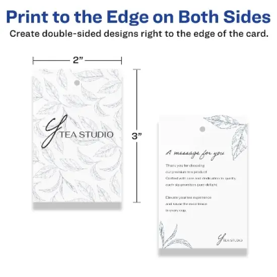 Avery Printable Matte White Tags with Strings, 2" x 3" Rectangle image {5}