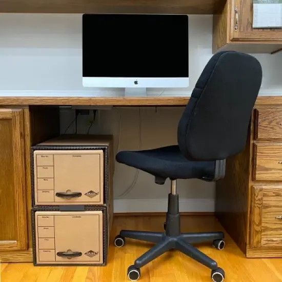 UOFFICE Pack of 4 Quick Stack Drawer File Boxes, 24" x 12.5" x 10.5" image {8}