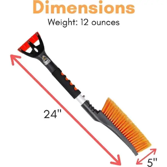 Snow Moover 24" Compact Snow Brush with Ice Scraper image {4}