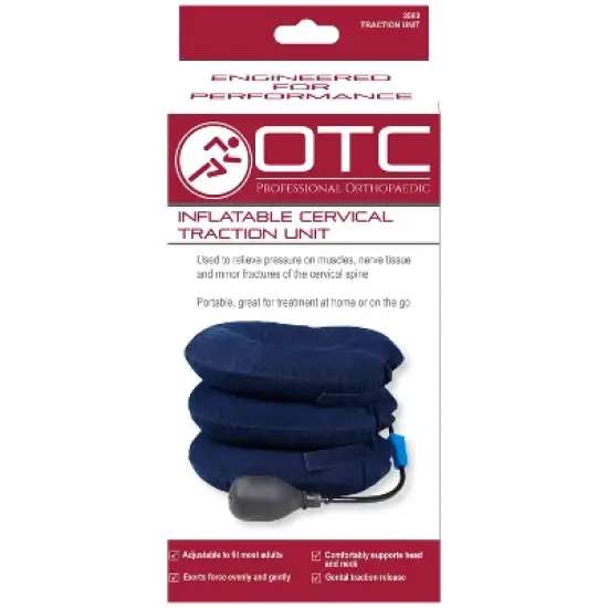 OTC Cervical Traction Unit, Head Neck Spine, Inflatable, Select Series, Navy image {3}