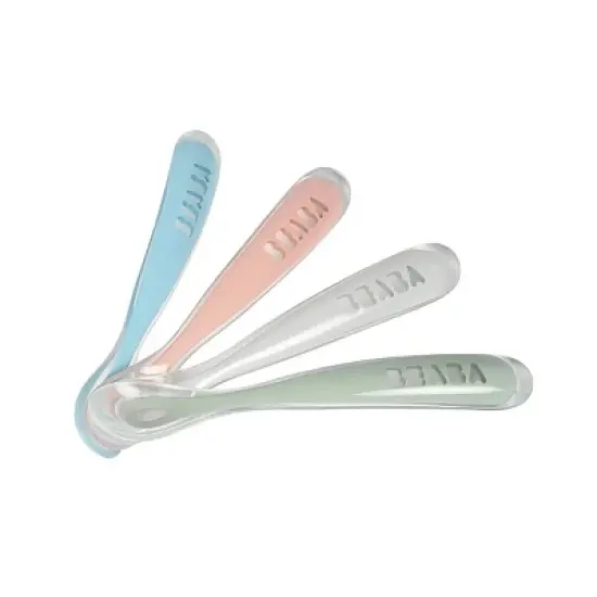 Beaba 4pc First Foods Silicone Spoons Set image {5}
