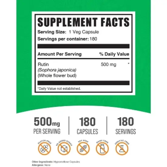 BulkSupplements Rutin Capsules image {1}