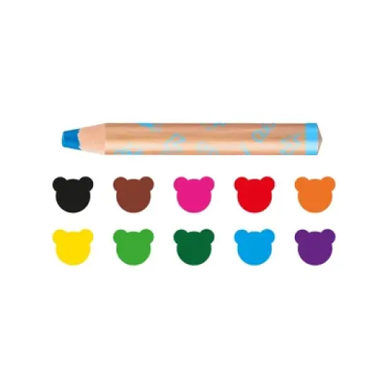 CARIOCA BABY Crayons 3 in 1 + Sharpener - 10 Pieces image {1}