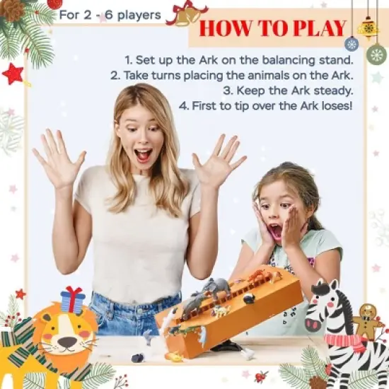 Noah's Ark Toy, Balancing Game Religious Stacking Educational Board Game with Animal Toy image {4}