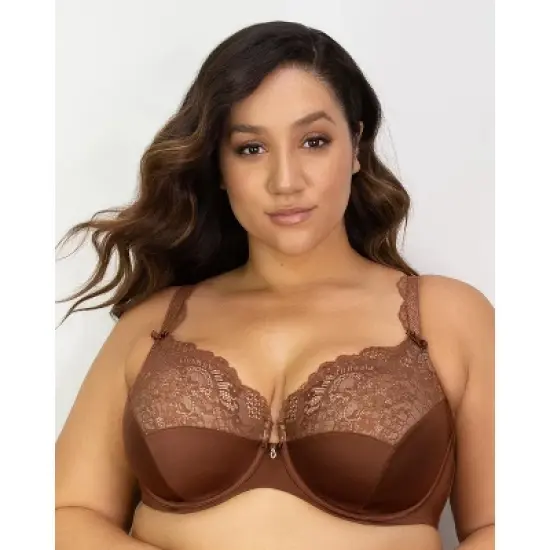 Curvy Couture Tulip Lace Push Up Bra image {13}