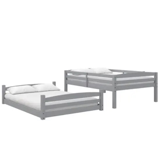 Full Over Full Alaina Floor Wood Bunk Bed - Room & Joy image {3}