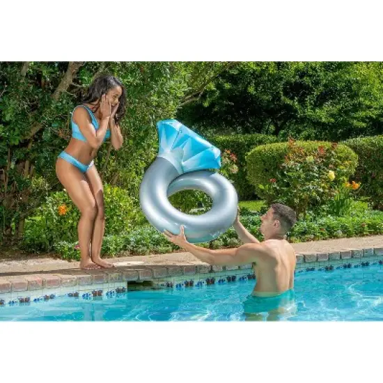Poolmaster Diamond Swimming Pool Float Split Ring Tube image {3}