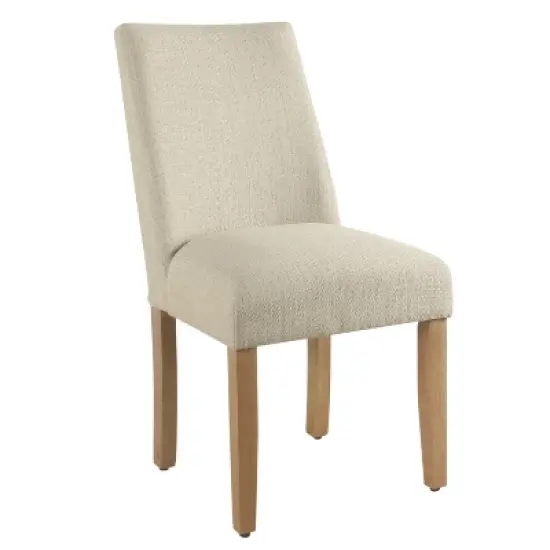 Marin Curved Back Dining Chair Stain Resistant Textured Linen - HomePop image {3}
