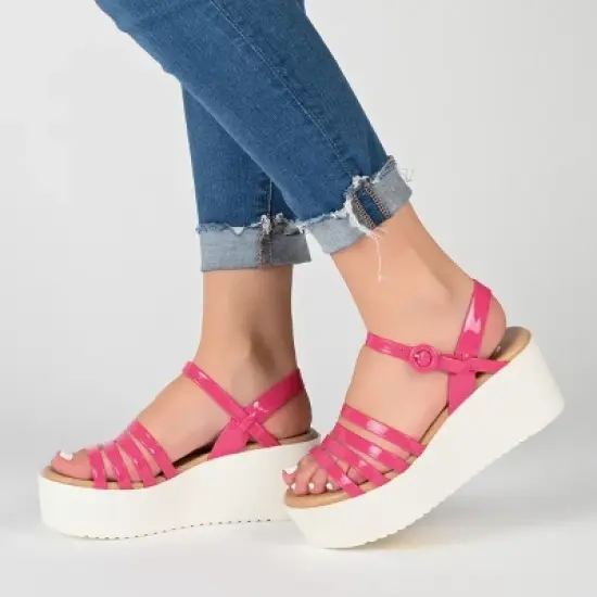 Journee Collection Womens Miragge Tru Comfort Foam Ankle Strap Platform Sandals image {8}