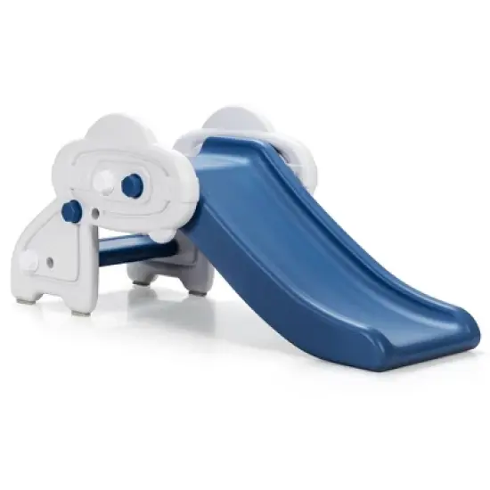 Costway Baby Slide Indoor First Play Climber Slide Set for Boys Girls Blue/Gray image {10}