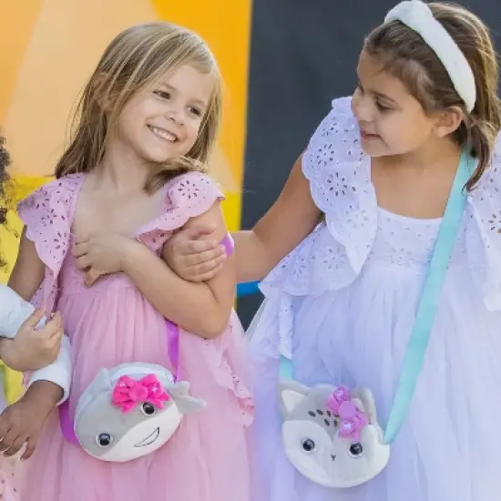 Adora Be Bright Purse for Little Girls - Stuffed Animal Shark Design - Eyes Light Up image {3}