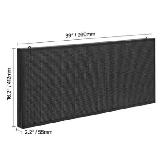 VEVOR Programmable Sign, P6 Full Color Flexible Digital Scrolling Panel, DIY Custom Text Pattern GIF Display Board, Bluetooth APP Control, Black image {7}