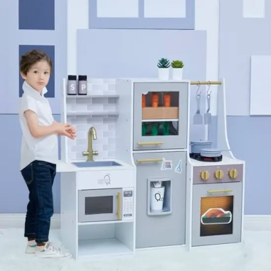 Teamson Kids Little Chef Lyon Wooden Kitchen with Accessories image {1}