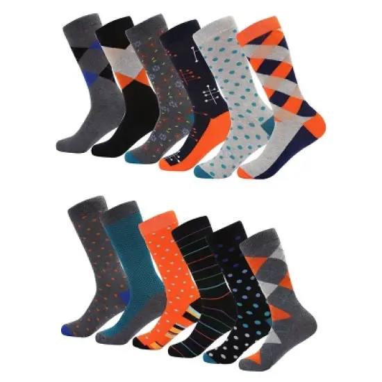 Mio Marino - Men's Retro Collection Dress Socks 12 Pack image {6}