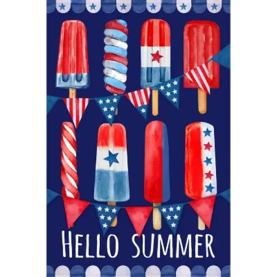 Northlight Hello Summer Americana Popsicle Garden Flag 28" x 40" image {2}