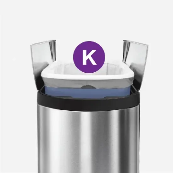 simplehuman 35-45L Code K Custom Fit Kitchen Trash Bag Liners 3 Quick-Dispense Packs - 60ct: Drawstring, White, Plastic image {3}