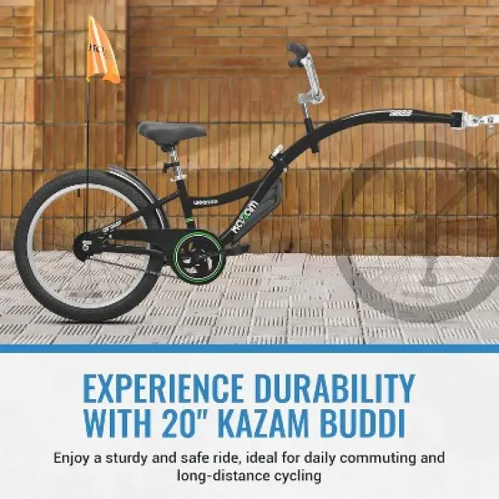 KaZAM Co-Pilot Bike Trailer - 20 Inch with Folding Frame - Black image {1}