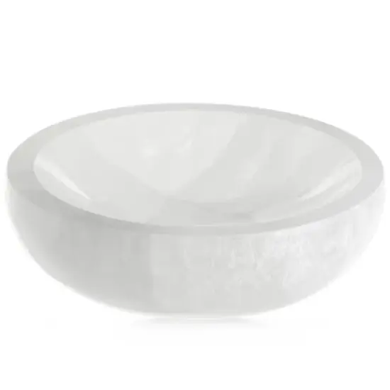 WellBrite 4-Inch Selenite Charging Bowl for Cleansing, Recharging Crystals and Healing Stones, Meditation, Spiritual Awareness, Home Decor image {6}