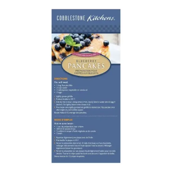 Cobblestone Kitchens 16 oz Blueberry Pancake Mix - Pack of 2 image {2}