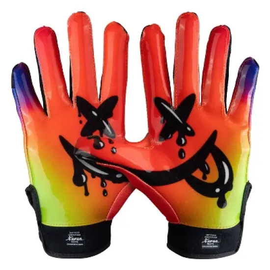 Cutters Game Day Receiver Gloves Youth - Drip Face image {7}