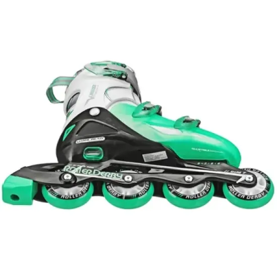 Roller Derby Kids' V-Tech 500 Adjustable Inline Skates - Mint/Green/White (6-9) image {2}