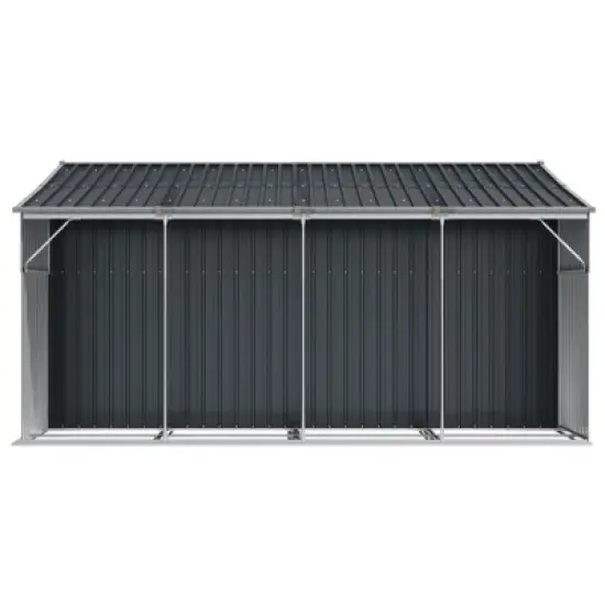 vidaXL Garden Shed Anthracite Galvanized steel, Polypropylene Large image {5}