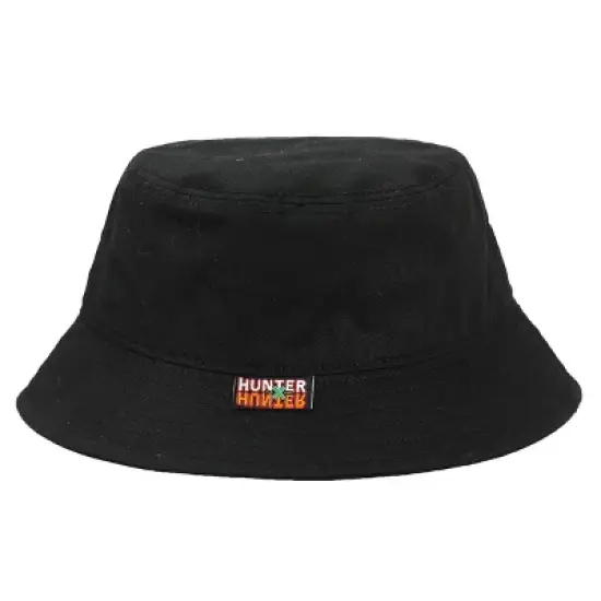 Hunter X Hunter Logo And Face Black unisex Summer Travel Beach Sun bucket Hat image {3}