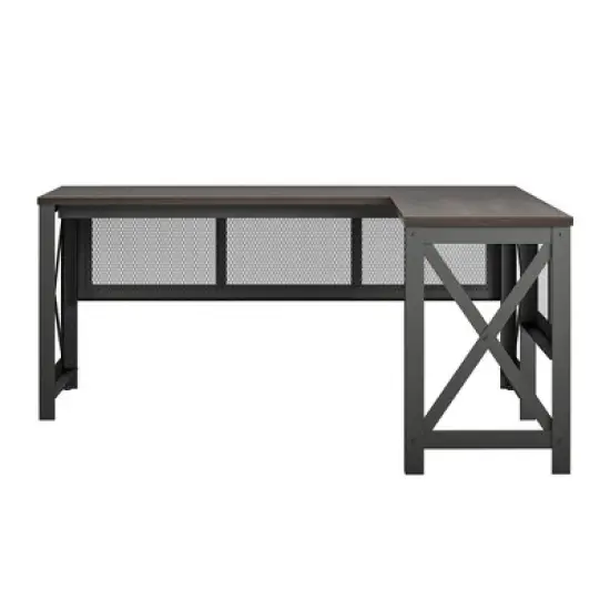 Haskell L Desk with Lift Top Walnut - Room & Joy image {8}