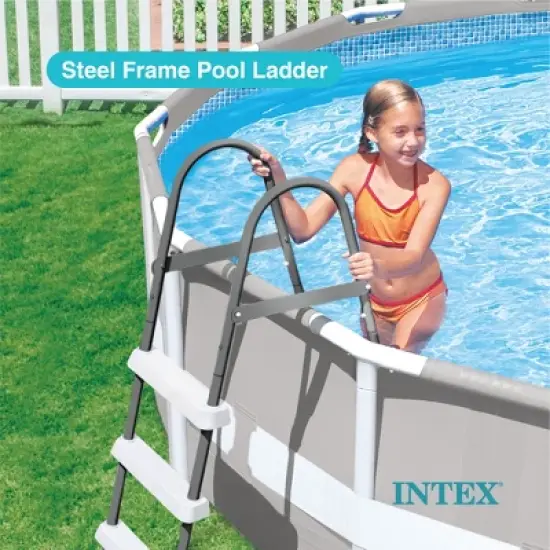 Intex 10' x 30" Above Ground Swimming Pool w/ 330 GPH Filter Pump & Pool Ladder image {5}