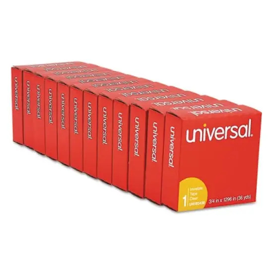 Universal Invisible Tape, 1" Core, 0.75" x 36 yds, Clear, 12/Pack image {4}