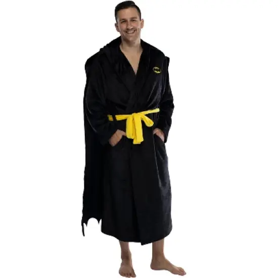 DC Comics Adult Superhero Plush Fleece Hooded Costume Robe image {1}