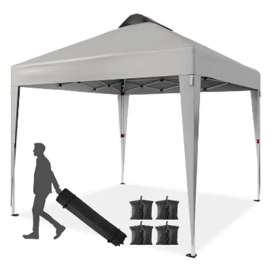 GustoWave 10x10 Ft Pop Up Canopy Tent, Sun Shelter Gazebo for Outdoor Camping image {7}