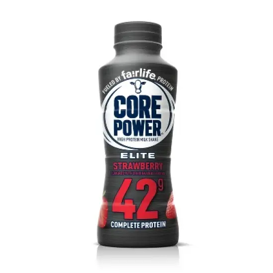 Core Power Elite Strawberry 42G Protein Shake - 14 fl oz Bottle image {7}
